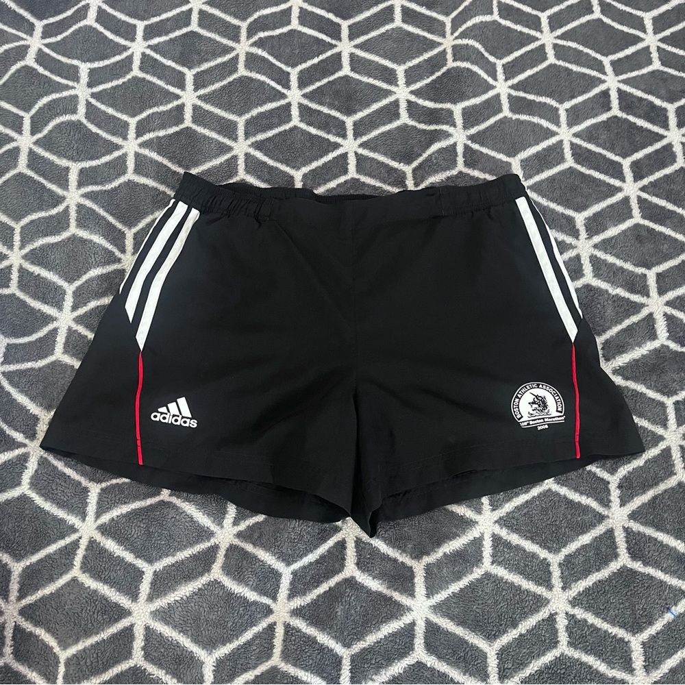 Adidas Boston Marathon Running Shorts Black Size M Athletic Logo